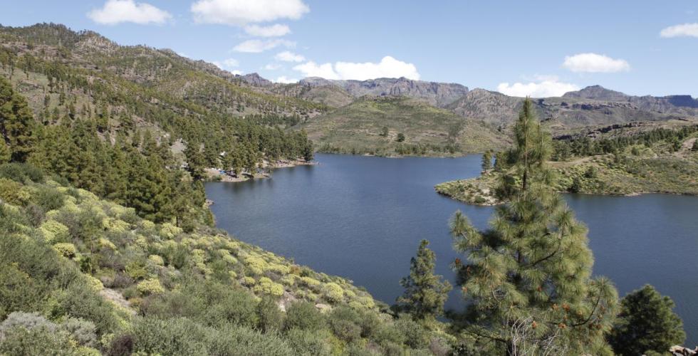 Presa De Las Niñas i Tejeda på Gran Canaria.